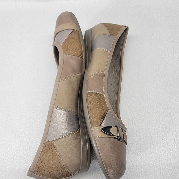 Ecco slide flats Womens Brown Leather  Shoes Loafer Sz 9 - 9.5 some scratches pl - Picture 7 of 9